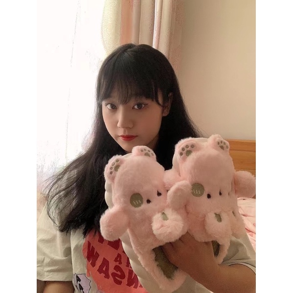 DÉP THỎ BÔNG🐰 ẤM ĐI TRONG NHÀ ĐẾ DÀY