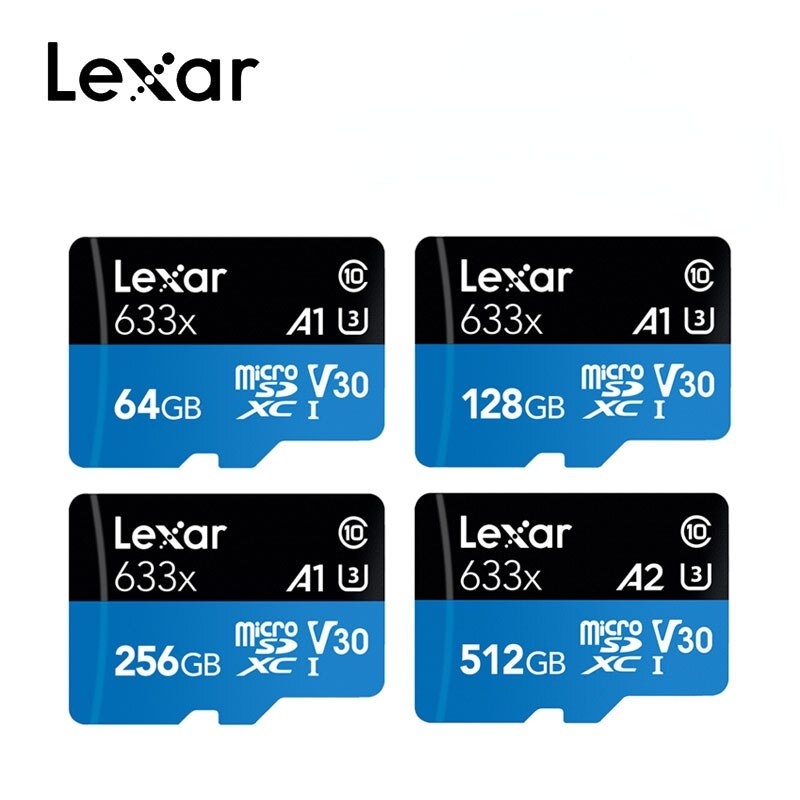 Thẻ Nhớ Micro sd 32GB 128GB 64GB 512GB 256GB SDHC 95M-100M / s TF Dung Lượng 633X