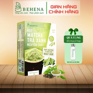 Bột trà xanh Behena nguyên chất sấy lạnh hữu cơ công nghệ Nhật Bản đắp mặt làm bánh hộp 50g
