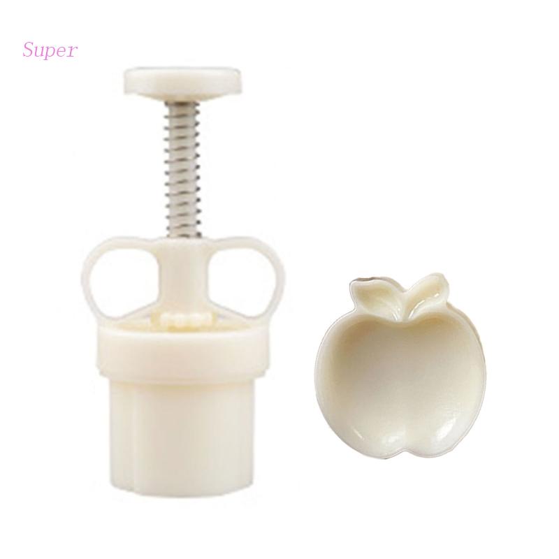Khuôn Nhấn Làm Bánh Trung Thu Hình Quả Táo Bằng Nhựa Dễ Thương DIY