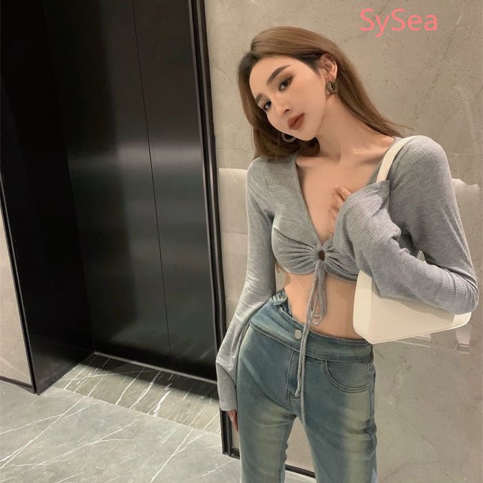 Áo Croptop Thời Trang Mùa Thu Gợi Cảm Dành Cho Nữ