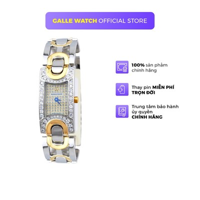 Đồng hồ nữ Romanson Watch RM5168QLCWH mặt nhỏ đính đá kính Sapphire chống xước, dây thép cao cấp chính hãng