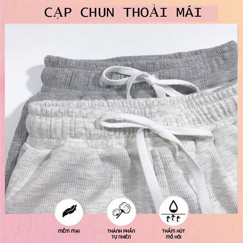 Quần jogger cho bé, quần bo gấu cho bé trai bé gái TANOSA size 15-35kg