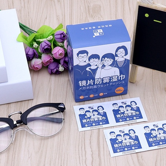 Khăn lau kính laptop Nano hộp 100 miếng khăn giấy chống bám hơi nước, giấy lau kính chống mờ sương, mồ hôi, chống nhờn
