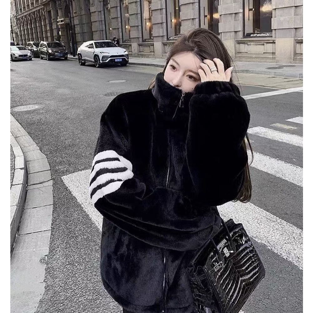 Áo Lông Phối Viền Tay, Dáng Unisex Basic, Năng Động, Freesize Dưới 65Kg, Có Quà Tặng Kèm