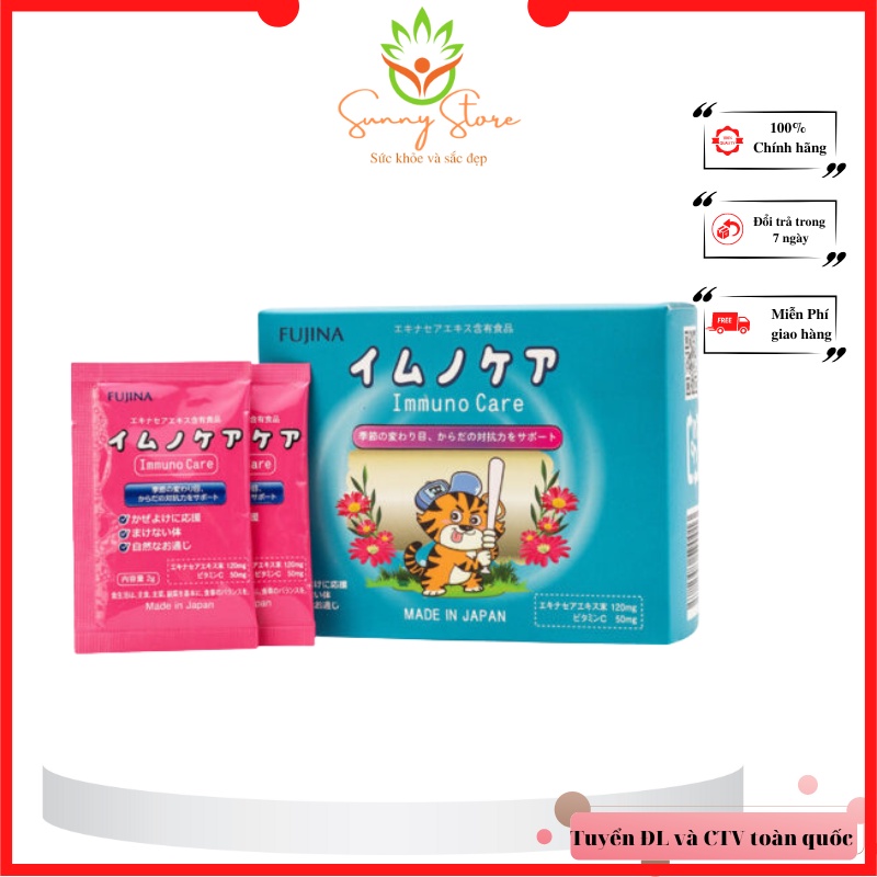 Immuno Care Cốm tăng cường hệ miễn dịch cho bé từ Nhật Bản hộp 15 gói