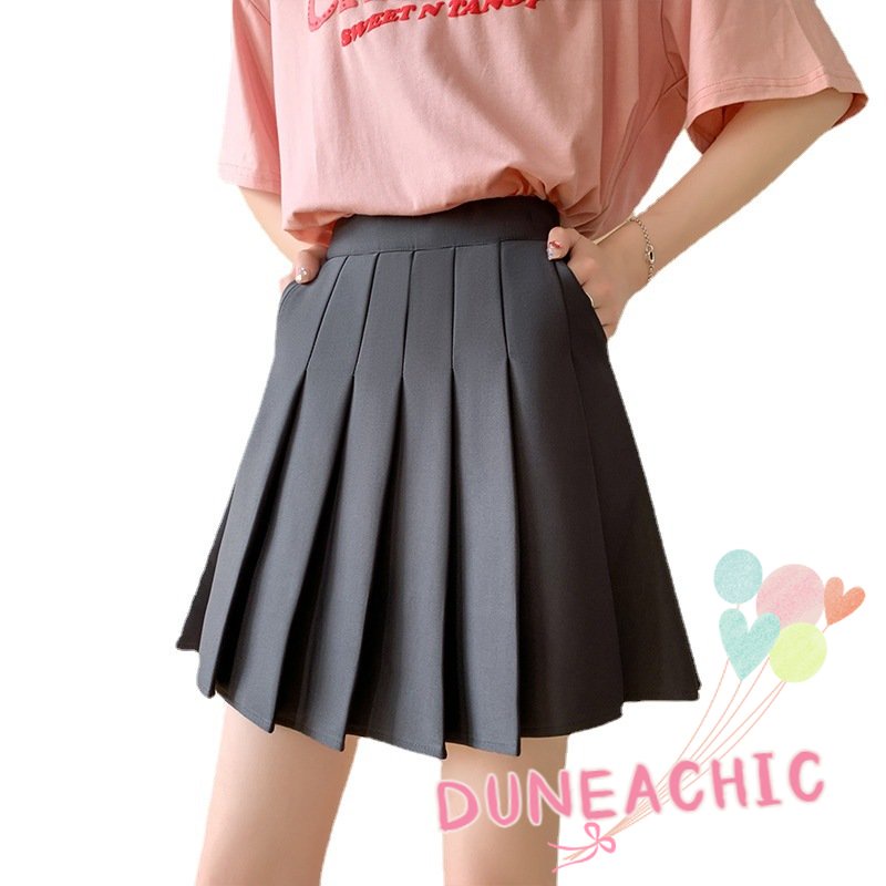 DUNEA Chân váy xếp li lưng thun thời trang dành cho nữ