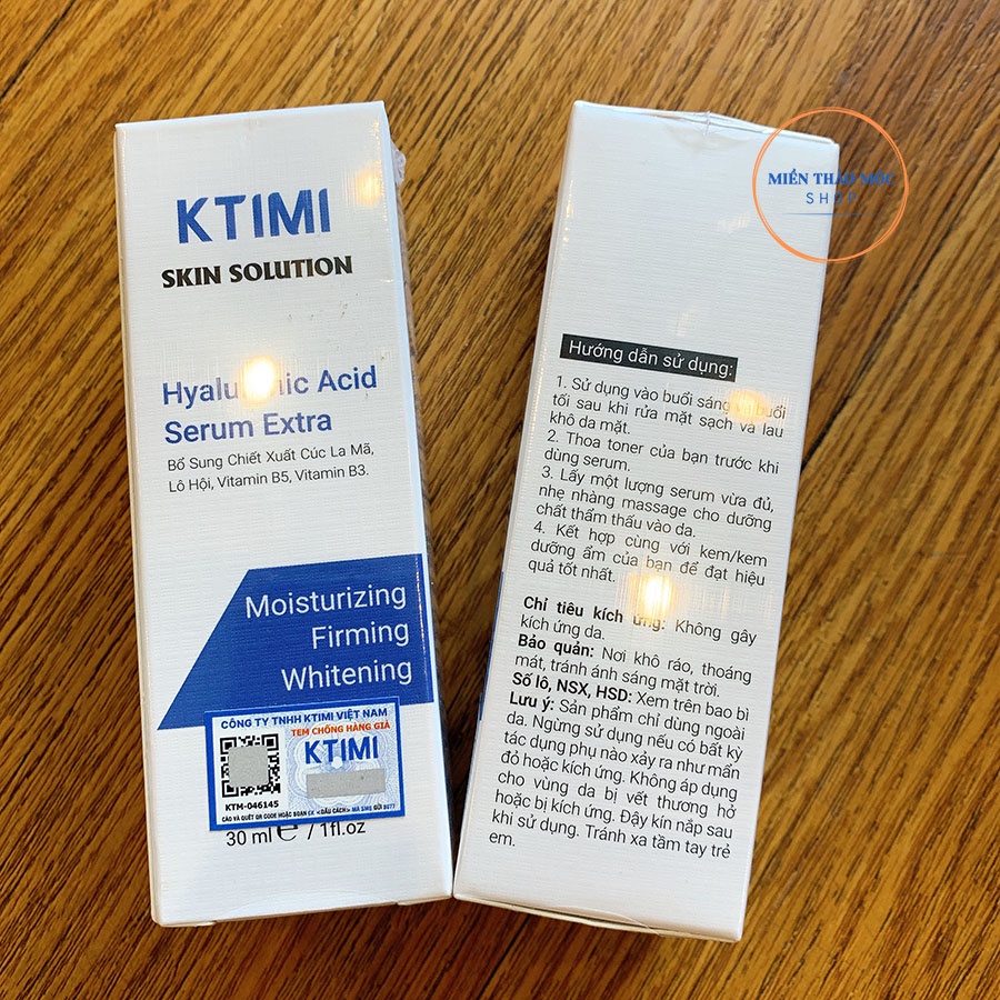 KTIMI HYALURONIC ACID SERUM EXTRA - Serum cấp ẩm Ktimi căng mịn da