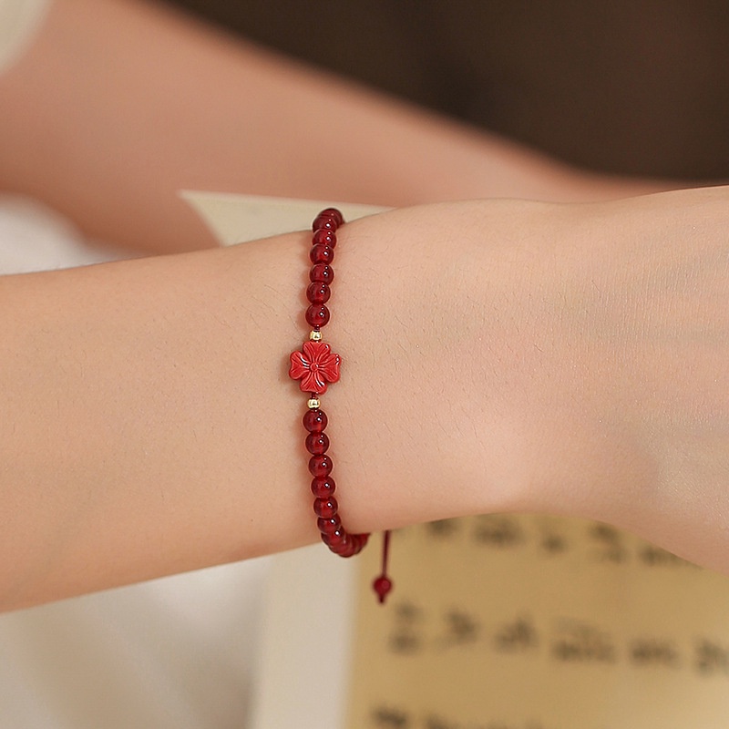 Vòng Tay Mã Não Đỏ Tự Nhiên Thiết Kế Đơn Giản Thời Trang Cho Nữ