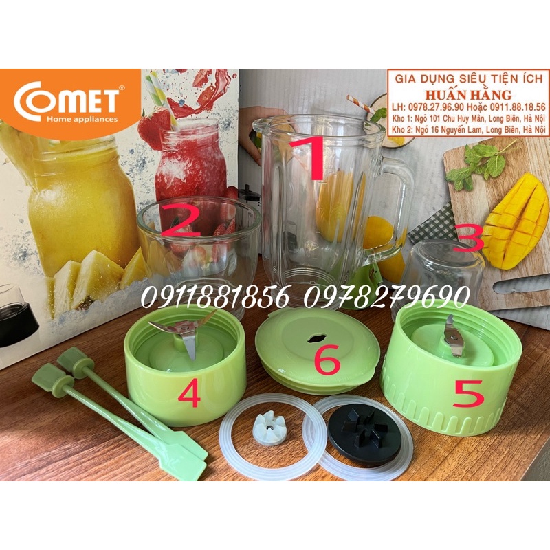 (Phụ kiện chính hãng) LY, CỐI THỦY TINH MÁY XAY SINH TỐ COMET CM9953 CM9956 CM9978 CM9828 CM9976 CM9985G CM9986 CM9987…