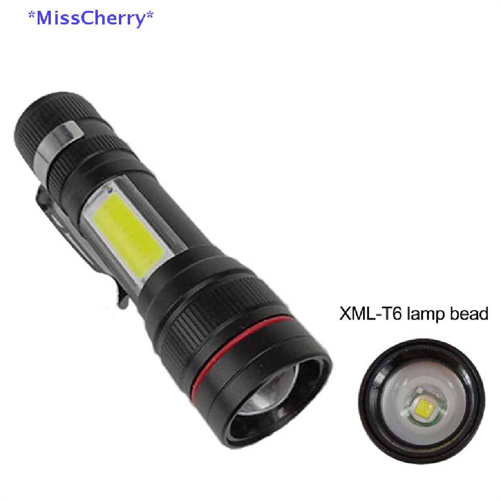 Đèn Pin LED T6 + COB Có Thể Sạc Lại Bằng Cổng USB Mới