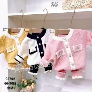Sét bộ len gân cổ sen cao cấp cho bé 5-13kg