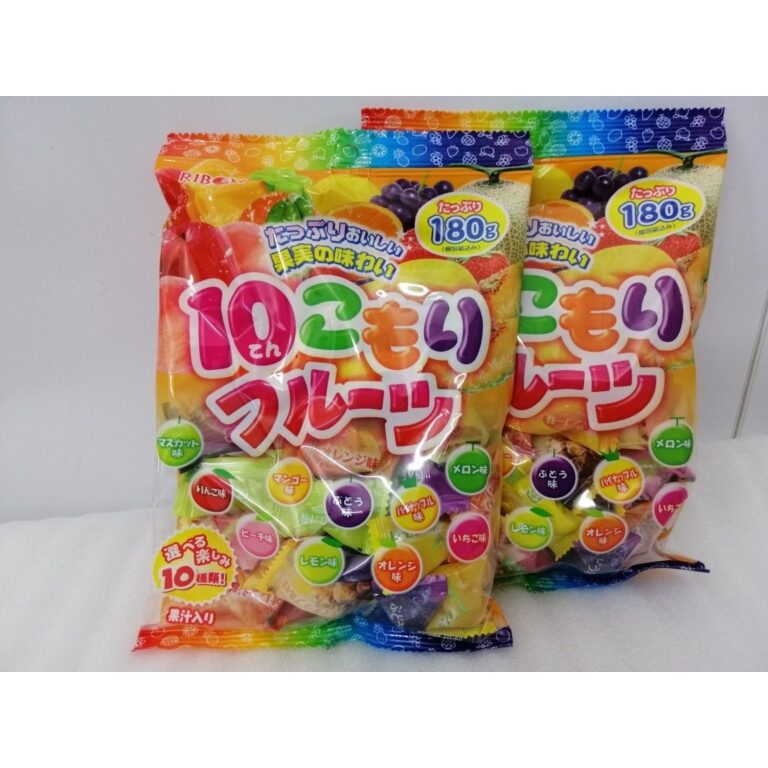 Kẹo trái cây Ribon tổng hợp 10 loại quả 180g