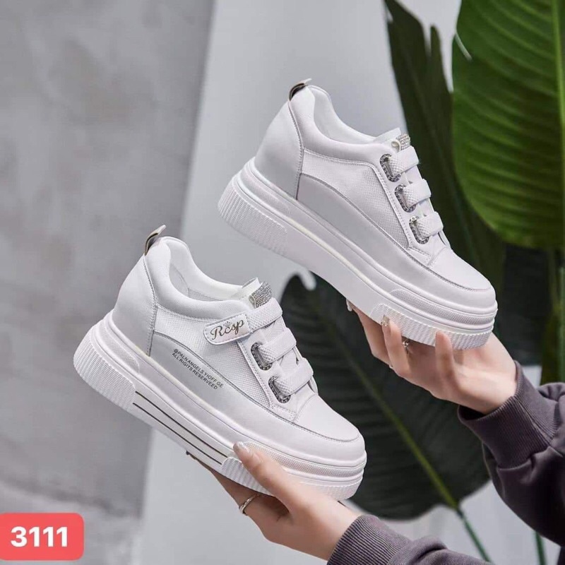 Giầy thể thao độn đế cao 8 phân hàng Quảng châu da mềm