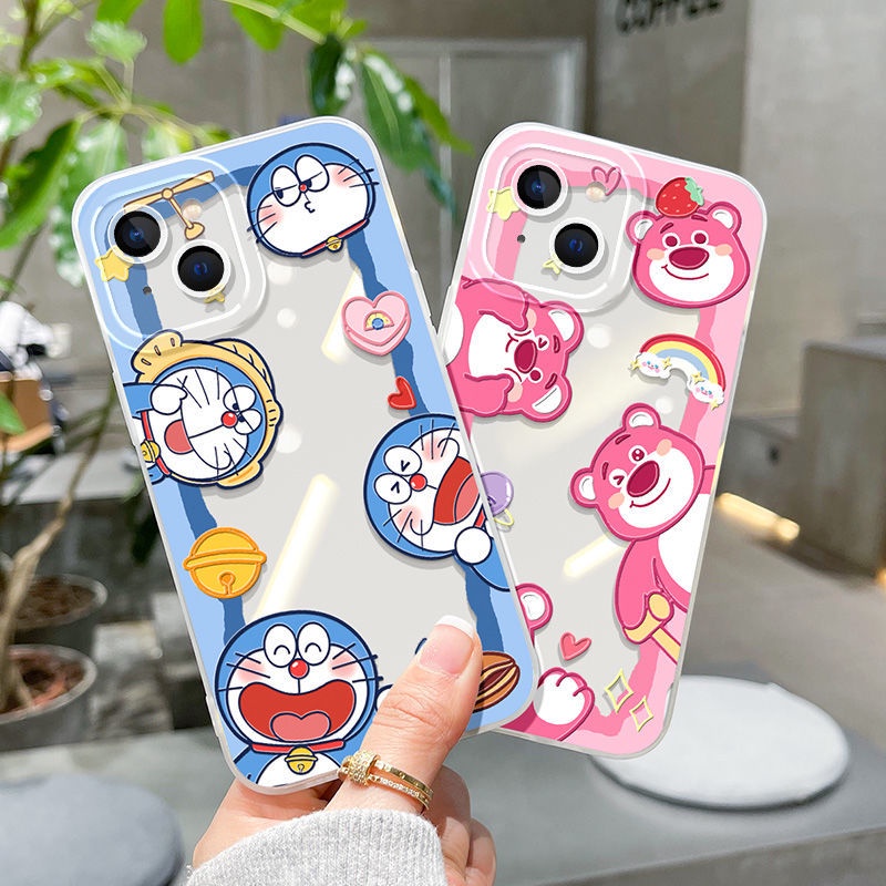 Ốp Điện Thoại TPU Trong Suốt Họa Tiết Hoạt Hình Đôi Mắt Thiên Thần Cho iPhone 14 Pro Max 13 12 Mini 11 XS XR X 8 7 Plus 6S 6 SE