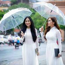  Ô cầm tay trong suốt gấp gọn - Dù trong suốt cao cấp chắn chắn độ bền cao che mưa thời trang 👍freeship🐯 