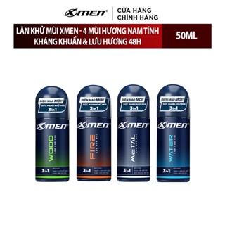 Mã COSXMEN91 giảm 8% đơn 150K Lăn khử mùi Xmen 50ml - 4 mùi hương nam tính