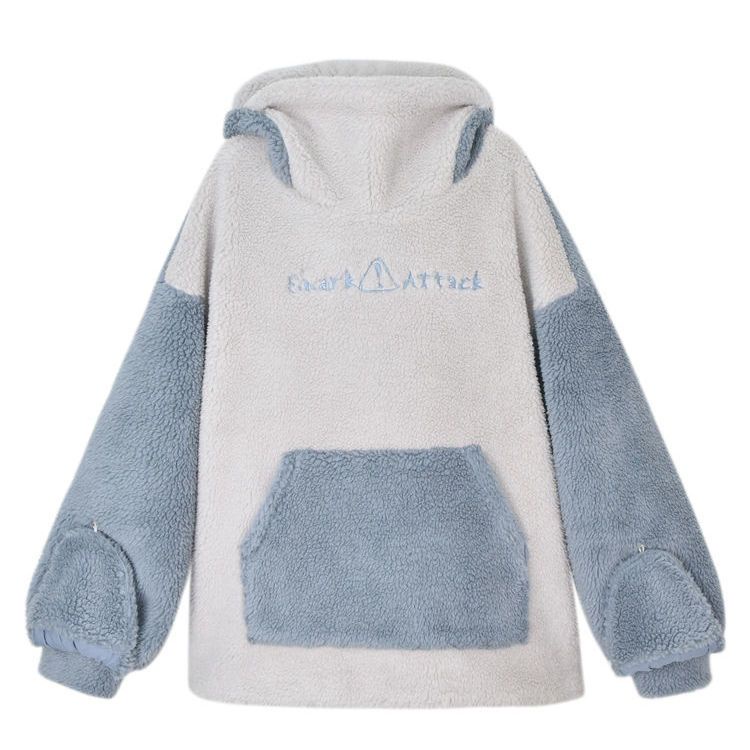 Áo Khoác Lông Cừu Dày Dặn Dễ Thương Vui Nhộn Thời Trang Thu Đông Cho Cặp Đôi