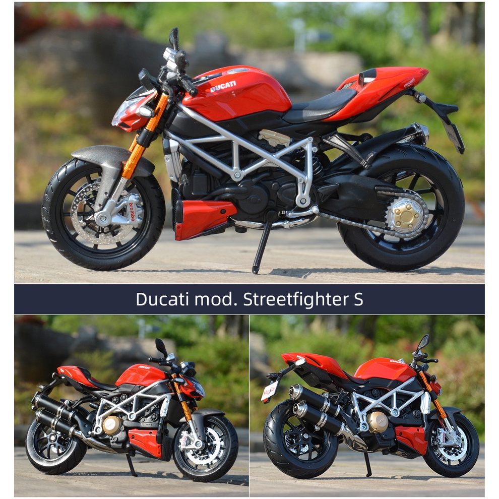 Mô Hình Xe Mô Tô Yamaha YZF-R1 Diavel Carbon 1199 Panigale R1200GS R nineT H2R Tỉ Lệ 1 / 12 Maisto