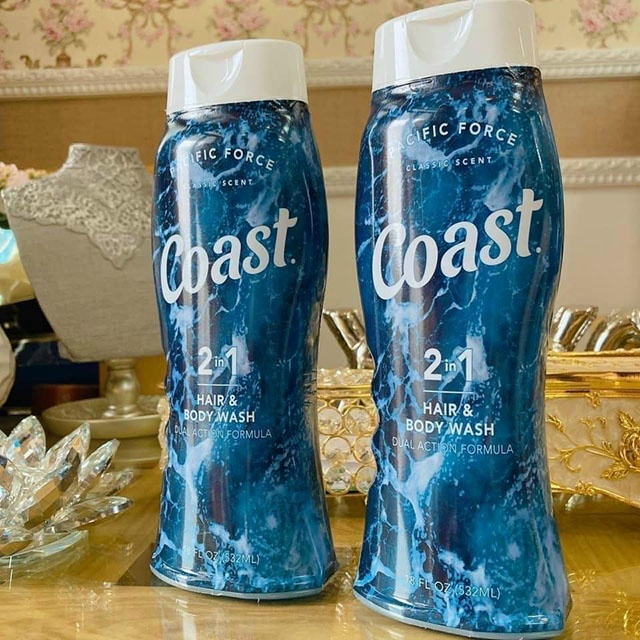 Sữa tắm COAST 2in1 Hair &amp; Body Wash Classic Scent Pacific Force 532ml