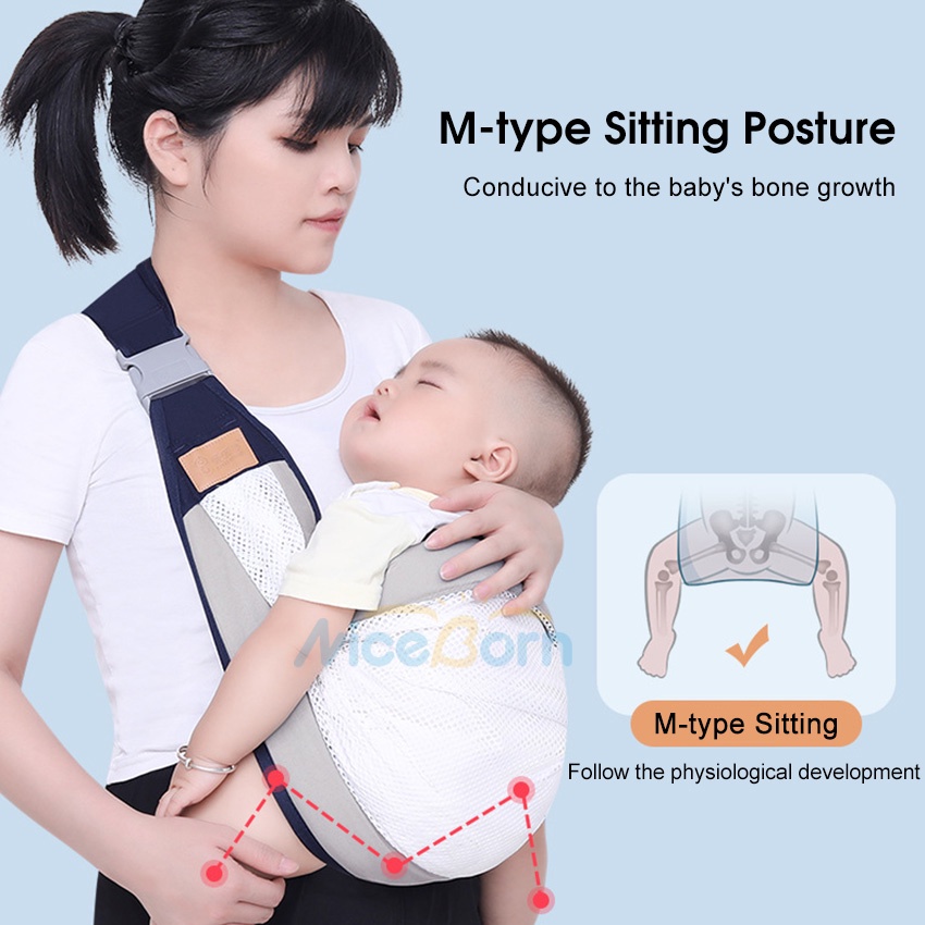 Đai Địu Em Bé Thoáng Khí Gọn Nhẹ Mềm Mại