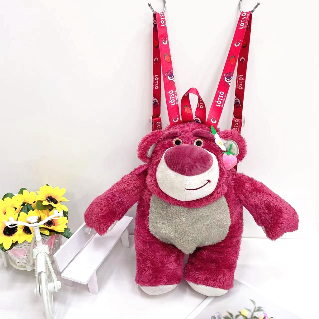 gấu dâu Lotso Ba Lô Đi Học Đa Năng Cỡ Lớn In Họa Tiết Thời Trang GY4 Lotso Cho Nữ