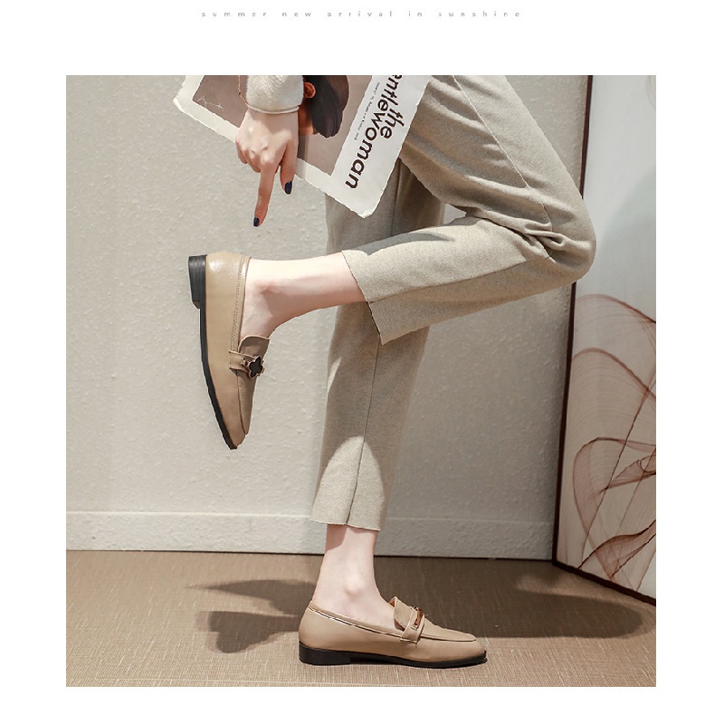 Giày Lười Da Đế Dày Mềm Mại Phong Cách Anh Quốc Cổ Điển Thời Trang 2020 Cho Nữ