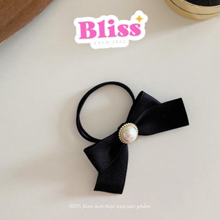 Dây, thun cột tóc hình nơ đính ngọc retro Trendy Bliss Accessories