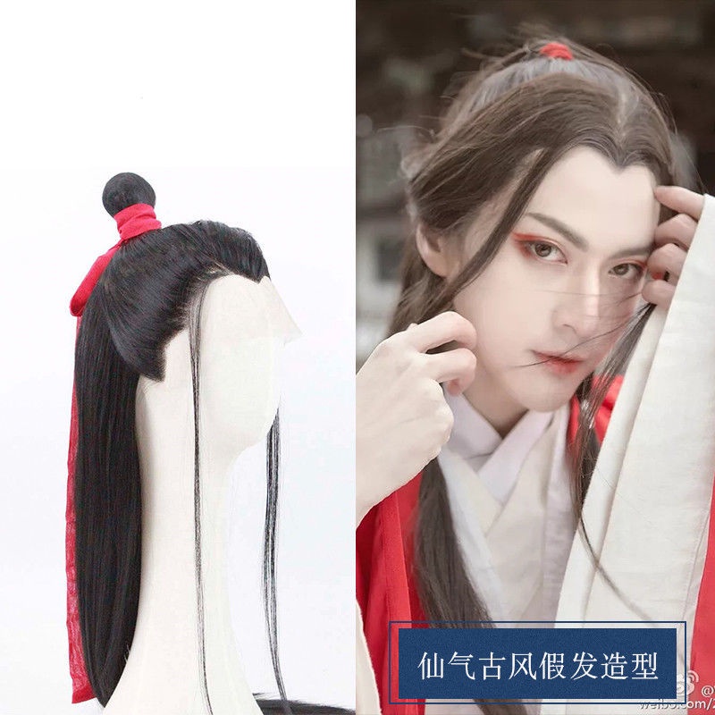 Bộ Tóc Giả Dài Kiểu Hán Phục Trung Hoa Cá Tính Cho Nam