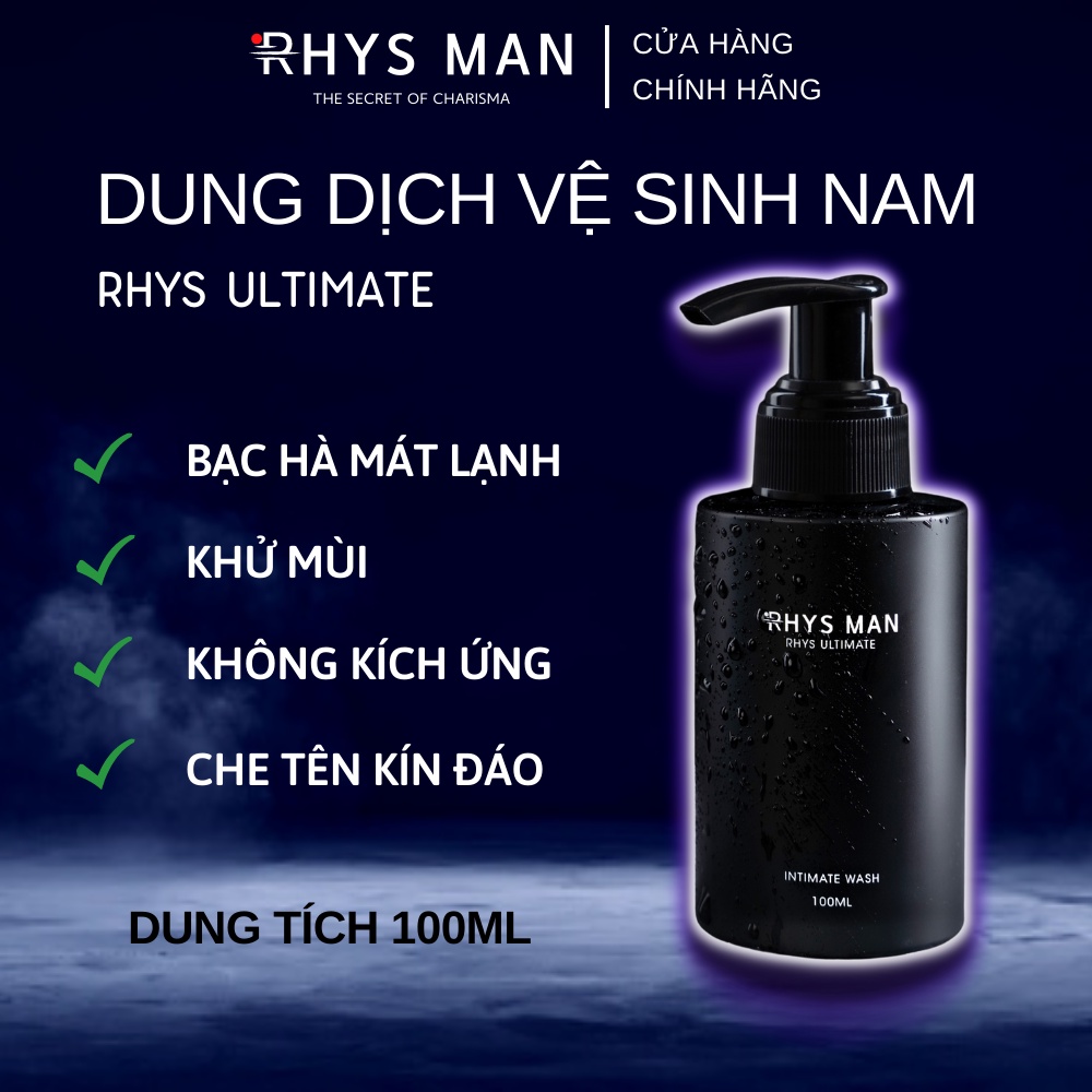 Dung dịch vệ sinh nam giới RHYS MAN hương bạc hà Rhys Ultimate 100ml