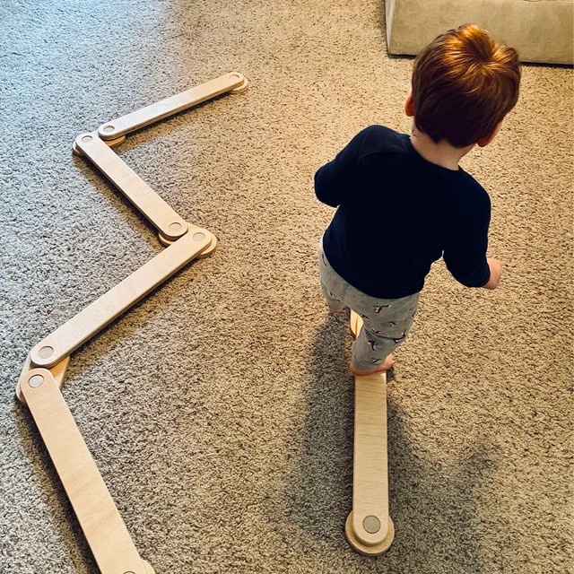 Thang thăng bằng bằng gỗ Montessori cho bé I Wooden Balance Beam Montessori Toddler