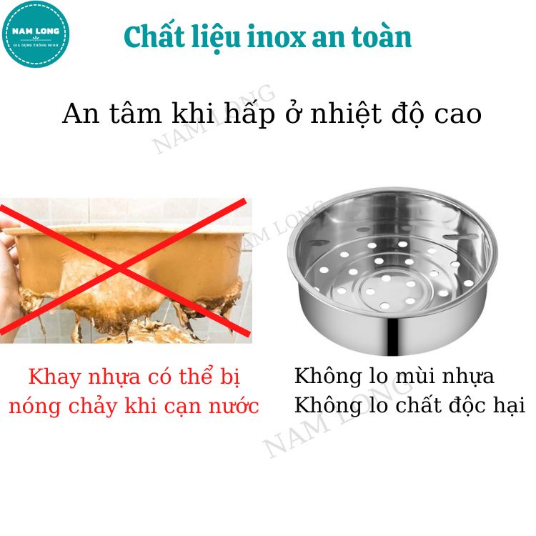 Xửng Hấp Inox, Khay Hấp Inox, Dùng Cho Nồi Cơm Điện Nhiều Kích Thước