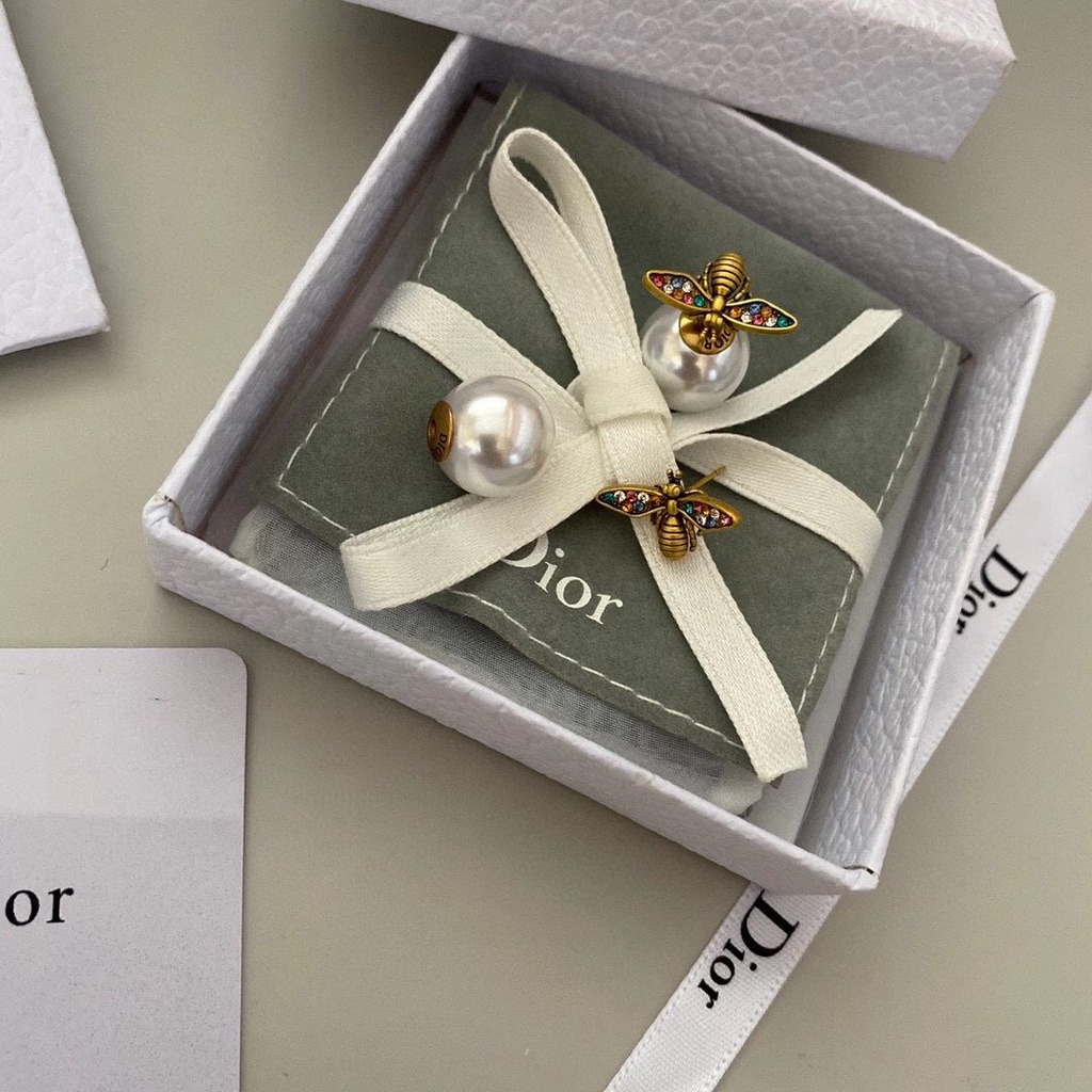 Khuyên Tai Tròn Khắc Chữ Dior Bằng Thép Titanium Thời Trang Cho Nữ