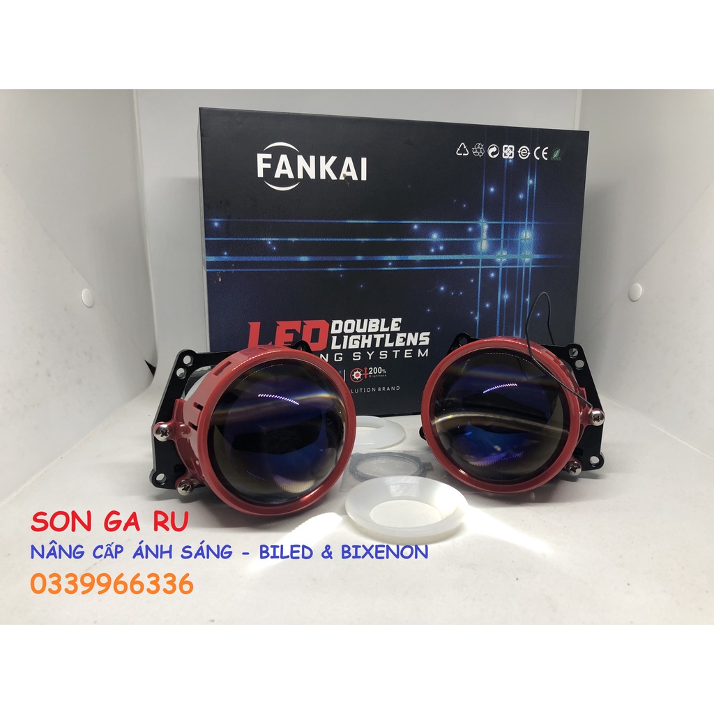 Bộ BI LED pha RED PRO 3 inch đuôi H4