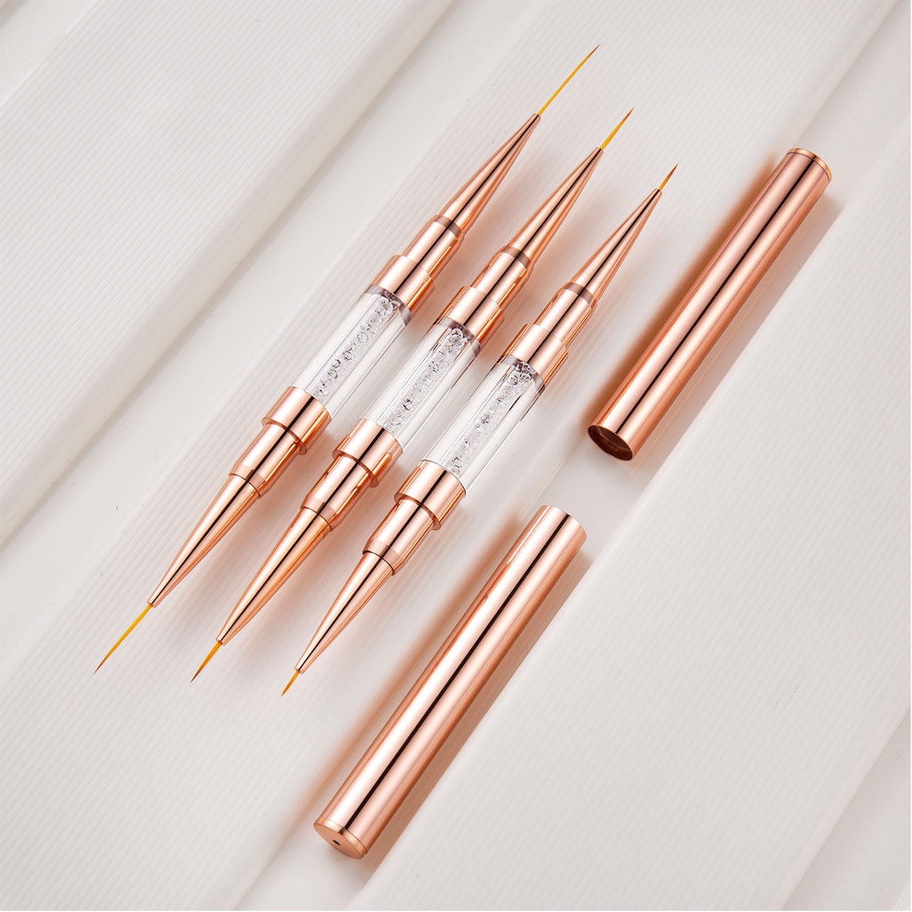 Cọ vẽ trang trí móng tay nghệ thuật LUSLUKING hai đầu siêu mỏng