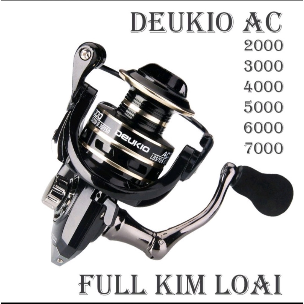 Máy Câu Cá,tặng 1 cuộn cước shimano 100m  ,Máy Đứng Duekio AC Full Kim Loại, Câu Lure Chất Lượng