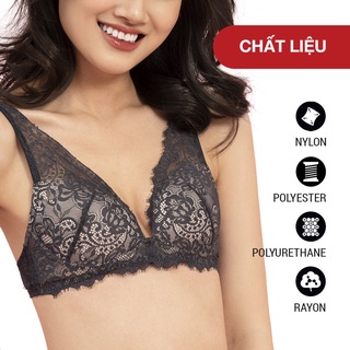 Áo lót nữ không gọng phối ren, áo ngực cao cấp kháng khuẩn thấm hút mồ hôi nội địa Nhật chính hãng Tuché Gunze JB6019H