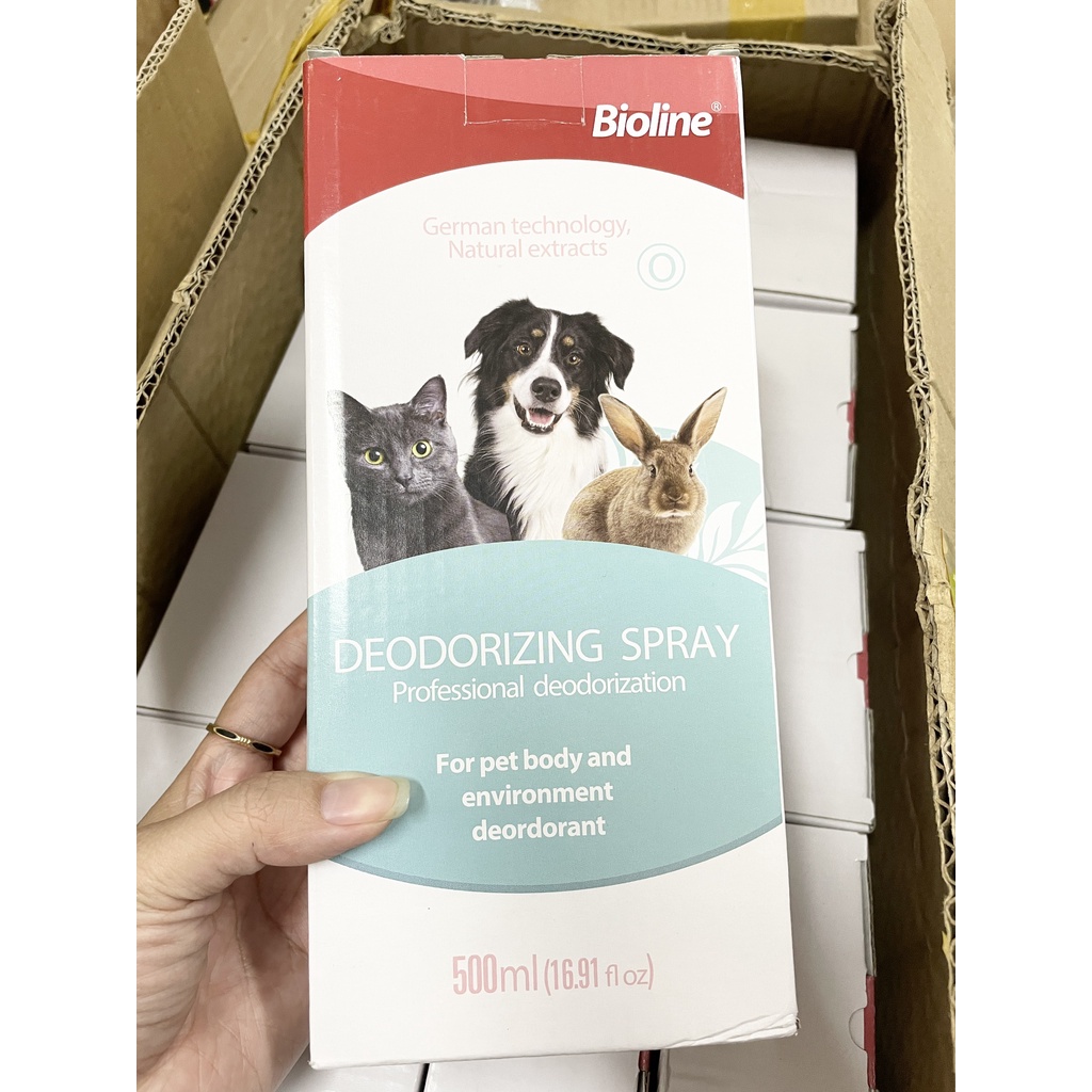 Xịt Khử Mùi Cơ Thể Chó Mèo - Khử Mùi Cát - Quần Áo - Chuồng Cho Thú Cưng