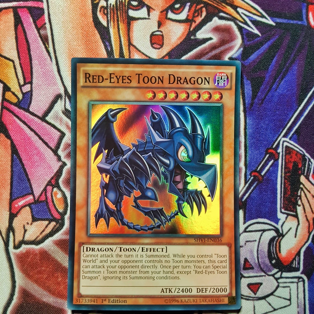 Thẻ bài Yugioh chính hãng | Red-Eyes Toon Dragon | SHVI Super rare