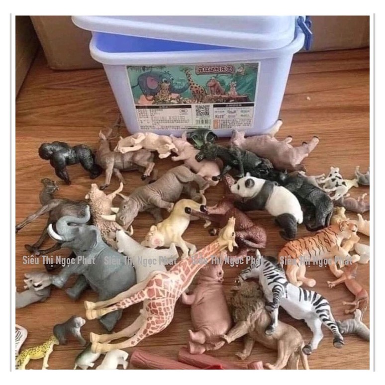 [LOẠI 1_NHỰA ABS] Thùng Động Vật 58 Chi Tiết_Nhựa An Toàn cho Bé sử dụng