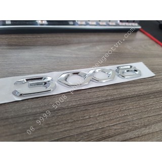 Logo Peugeot 3008 trang trí nắp capo