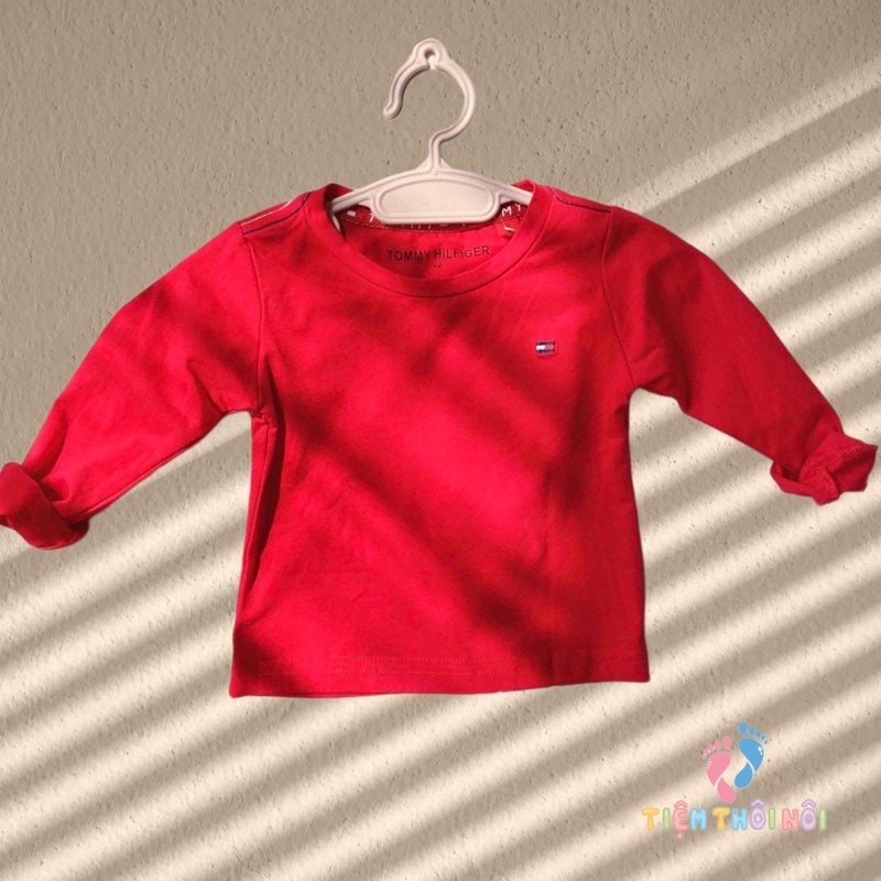 [Có sẵn] [Rẻ vô địch] Áo Dài Tay Bé Trai Tommy Đỏ