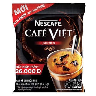 Bịch cà phê đen hòa tan nescafe cafe việt