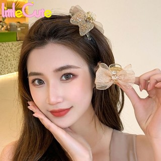 Kẹp tóc nơ lưới đính đá thời trang hàn quốc cho nữ