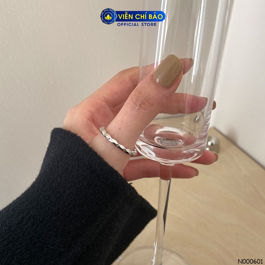 Nhẫn bạc nữ đa giác ngón cái chất liệu bạc 925 thời trang phụ kiện trang sức Viễn Chí Bảo N000601