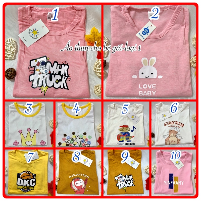 8-43kg_ATTE01 Áo phông cho bé trai, bé gái chất cotton nhiều màu, sỉ áo thun trẻ em xả kho hàng Quảng Châu