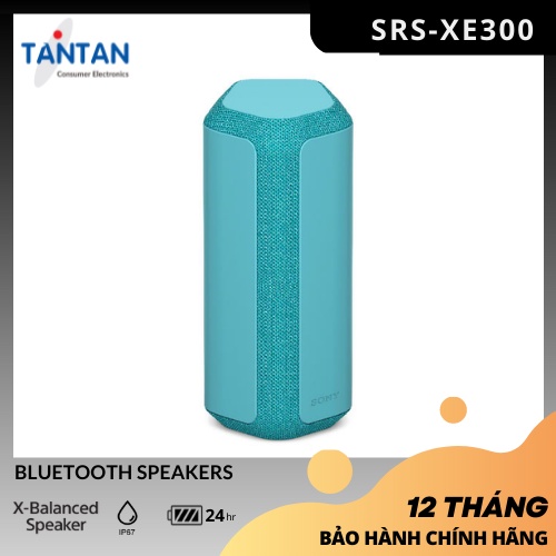 Loa không dây di động Sony SRS-XE300 -Màng loa X-Balanced cho âm thanh trong trẻo và mạnh mẽ - Hỗ trợ IP67- Pin 24