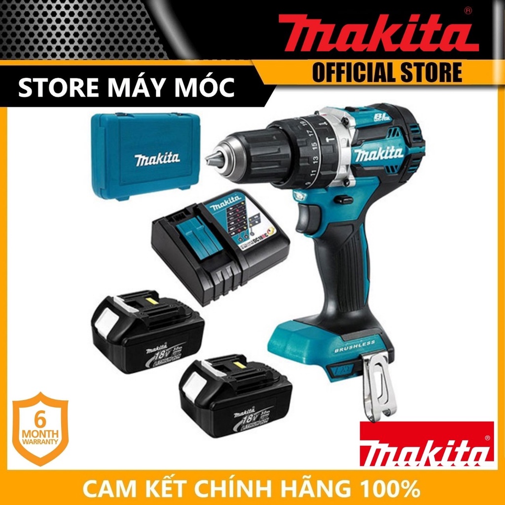 MÁY VẶN VÍT DÙNG PIN 18V MAKITA DHP484RFE- HÀNG CHÍNH HÃNG