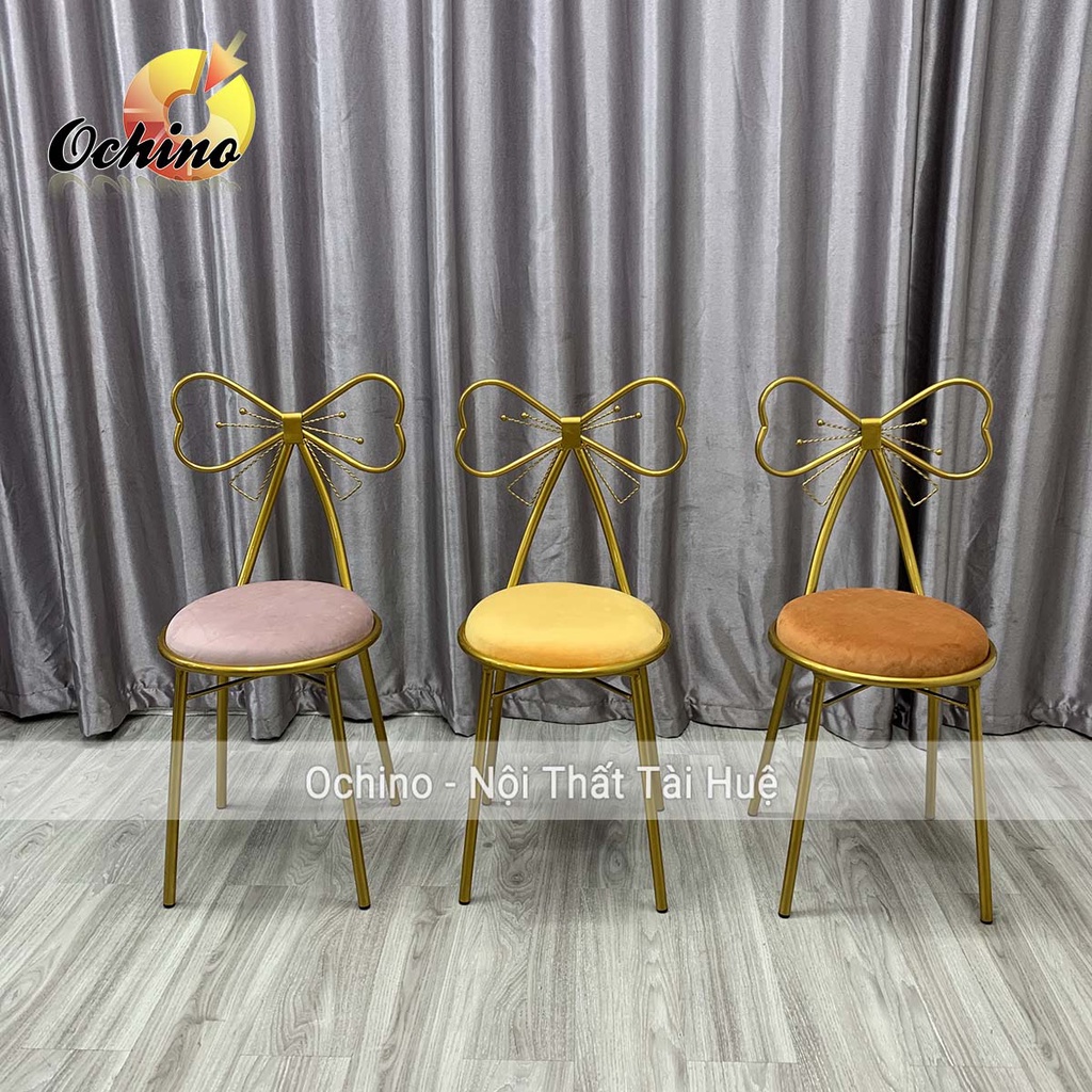 Ghế Nơ Ngồi Bàn Trang Điểm Siêu Xinh ( Hàng Có Sẵn Đủ Màu)