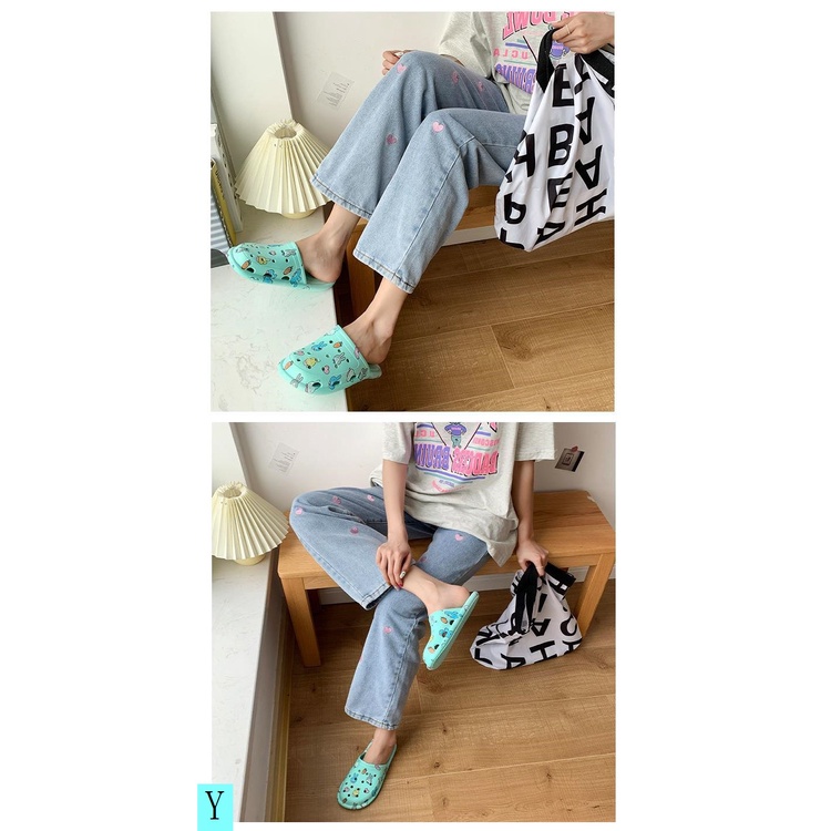Dép Bít Mũi Đế Bằng Chống Trượt Thời Trang Xuân Hè 2021 Dễ Thương Cho Nữ